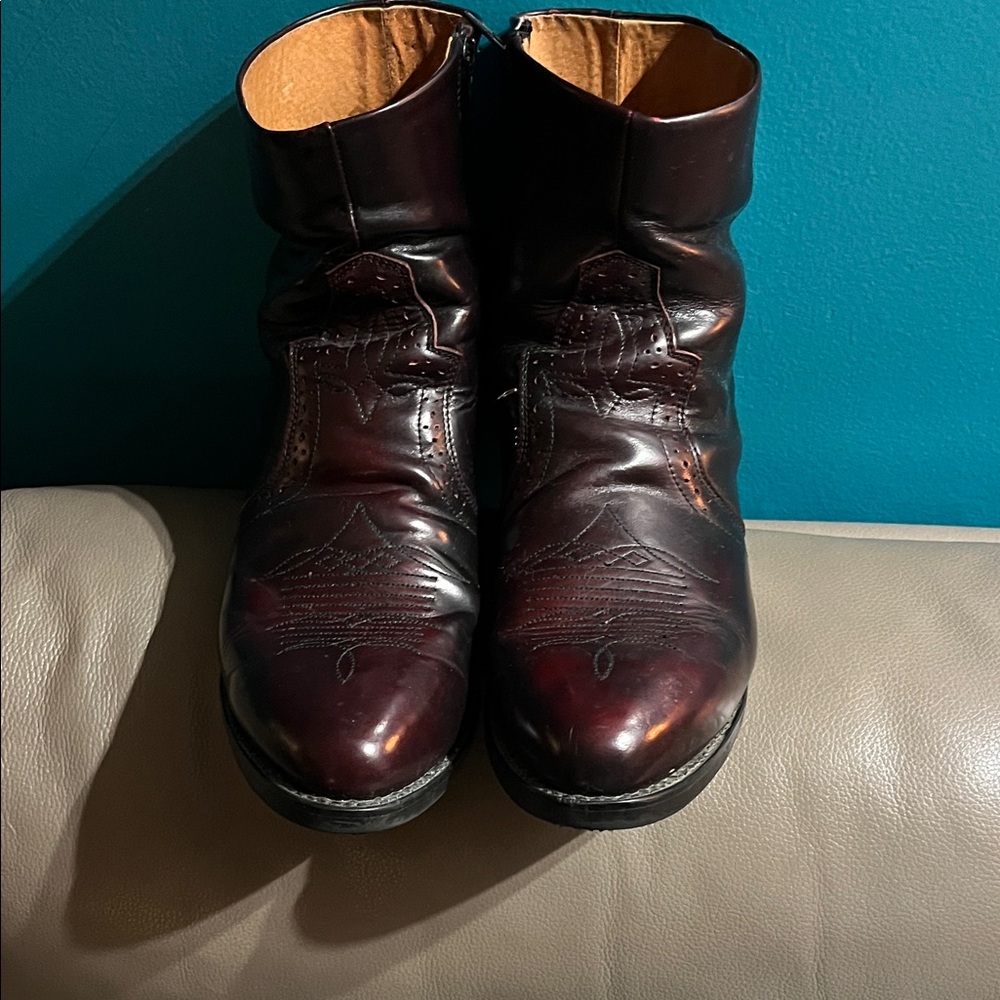 Road Wolf Cherry Ankle zip up  Boots Men’s Size 9.5 W